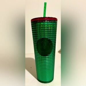 Starbucks Spring 2023 Release Watermelon Green Sprout Grid 24 Oz Venti Tumbler